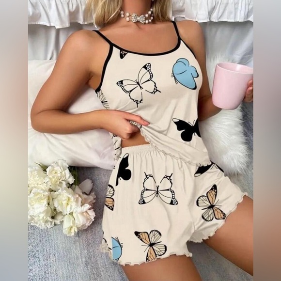 Women's Butterfly Pajama Set size medium - Picture 1 of 3